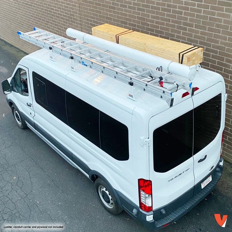 H1 Ladder Roof Rack for Ford Transit Cargo Van 2015On VANTECH USA